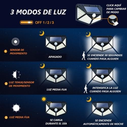 2 Focos Solares Led + envío gratis