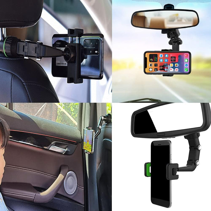 Soporte Celular Auto Retrovisor Universal De 360 Grados