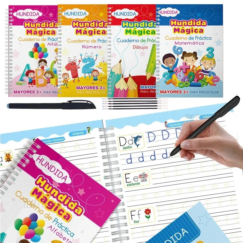 PACK 4 Cuadernos Mágicos Reutilizables - Sank®