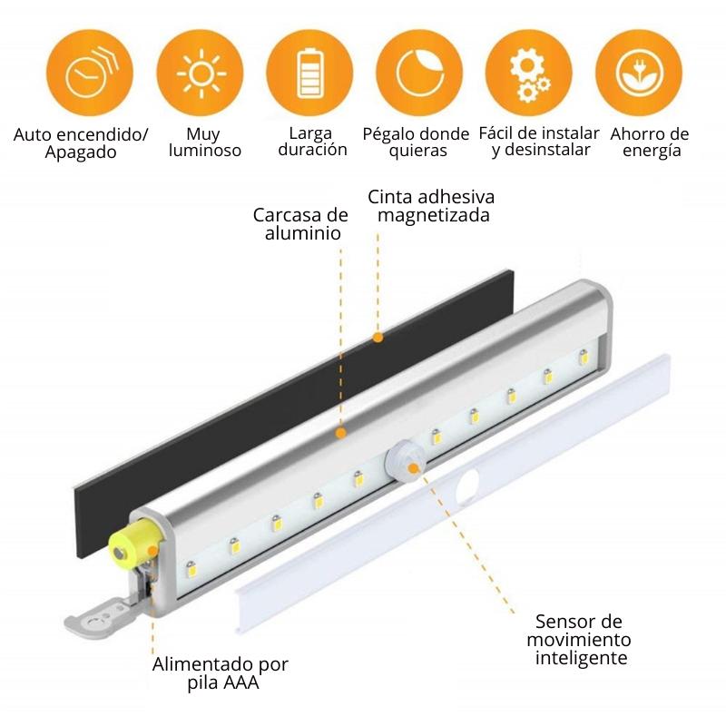 Luz Led con Sensor de Movimiento