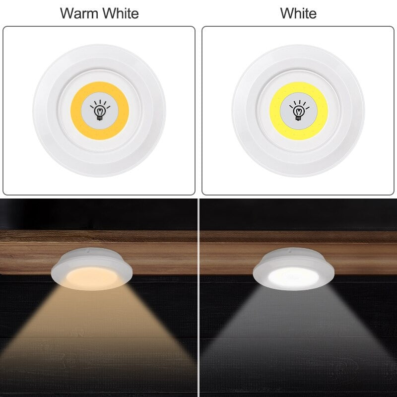 Pack 3 Focos Led inalámbricos Con Control Remoto